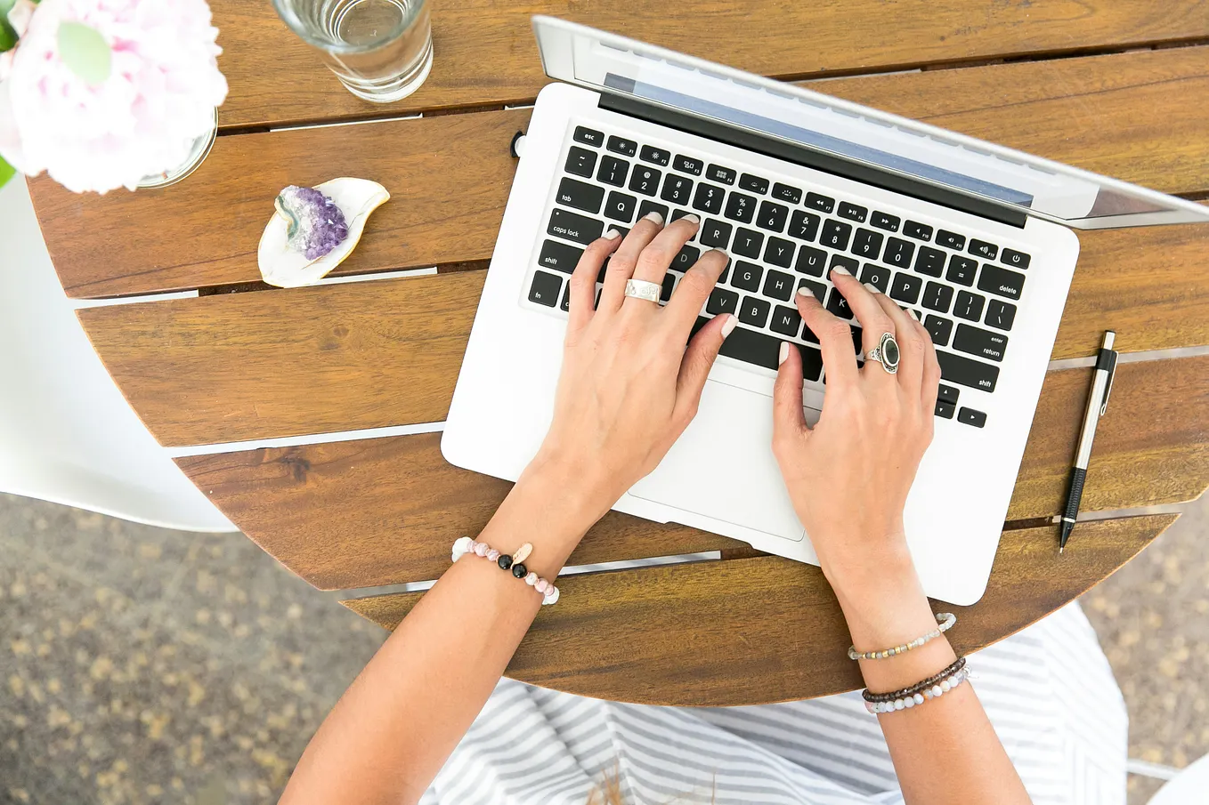 a girl using laptop