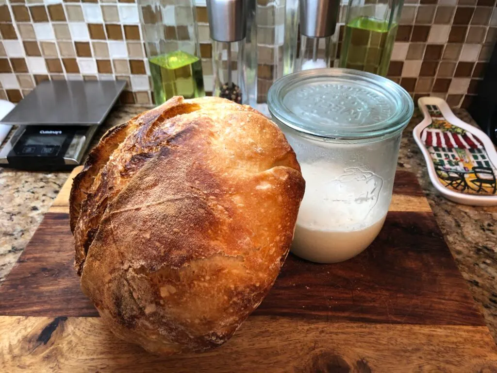 My perfect sourdough loaf starts with a poolish mixture.