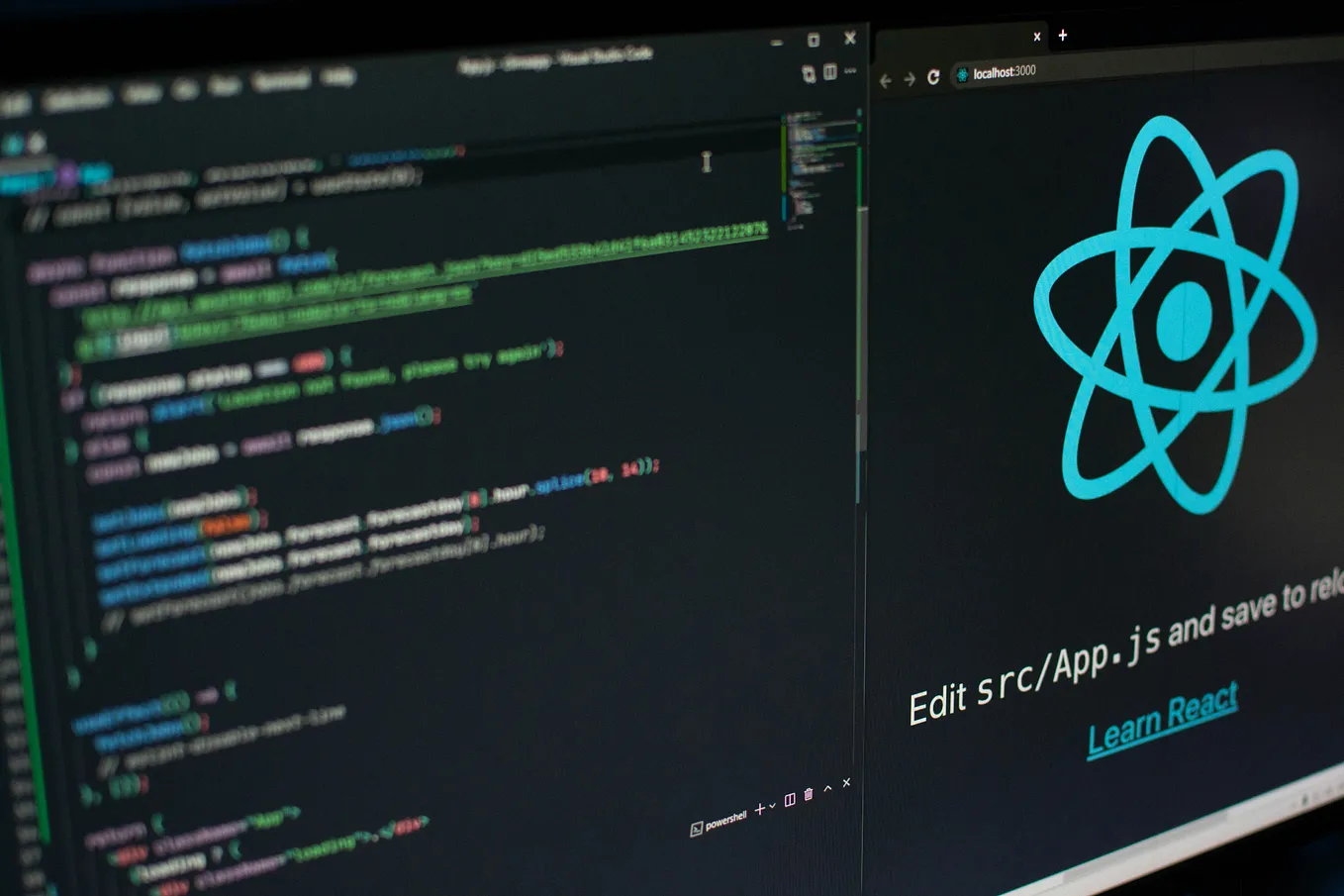 Image of a react app