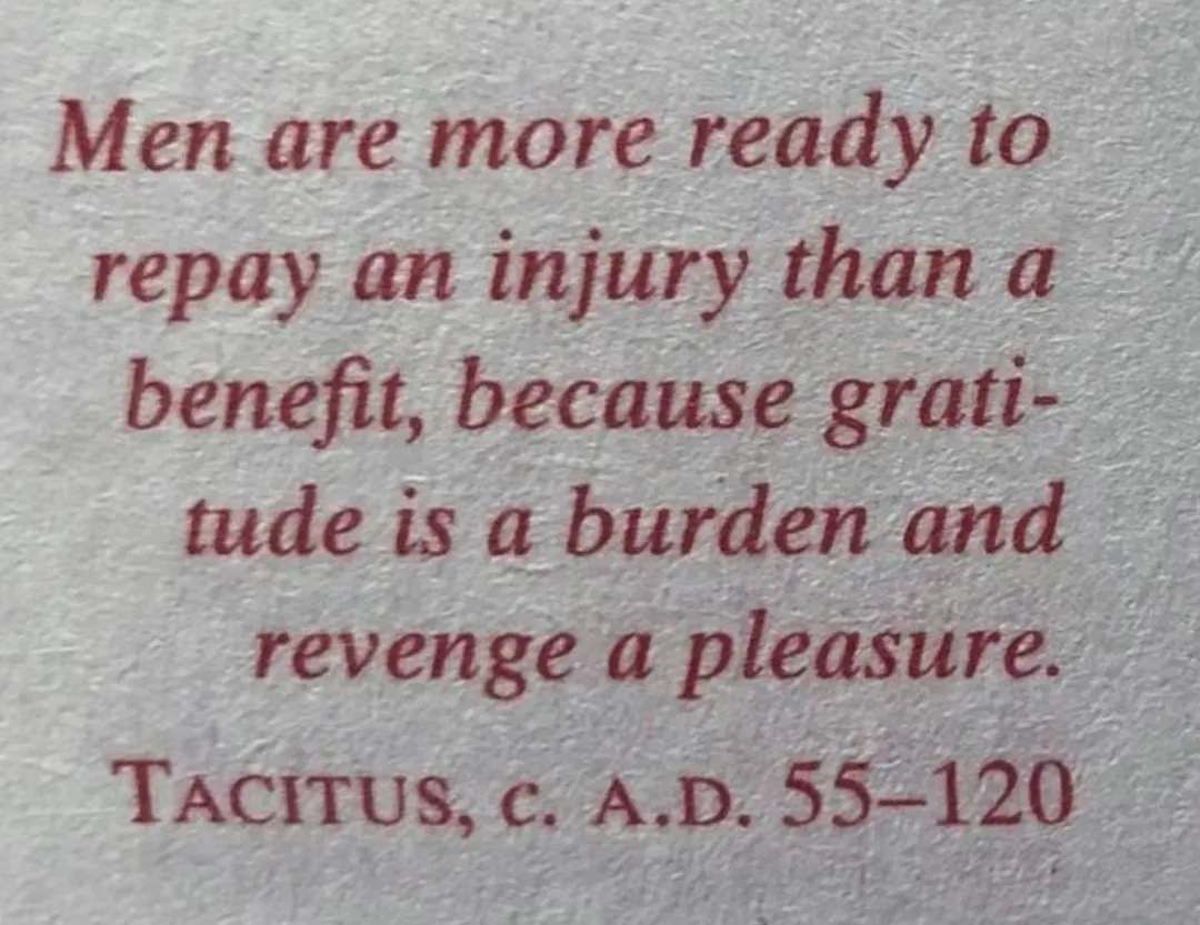 Is Revenge like junk food? Insights from Tacitus 35#