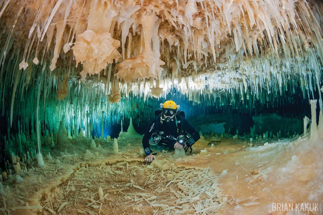 Brian Kakuk, a renowned cave diver and explorer. Click here for photo source.