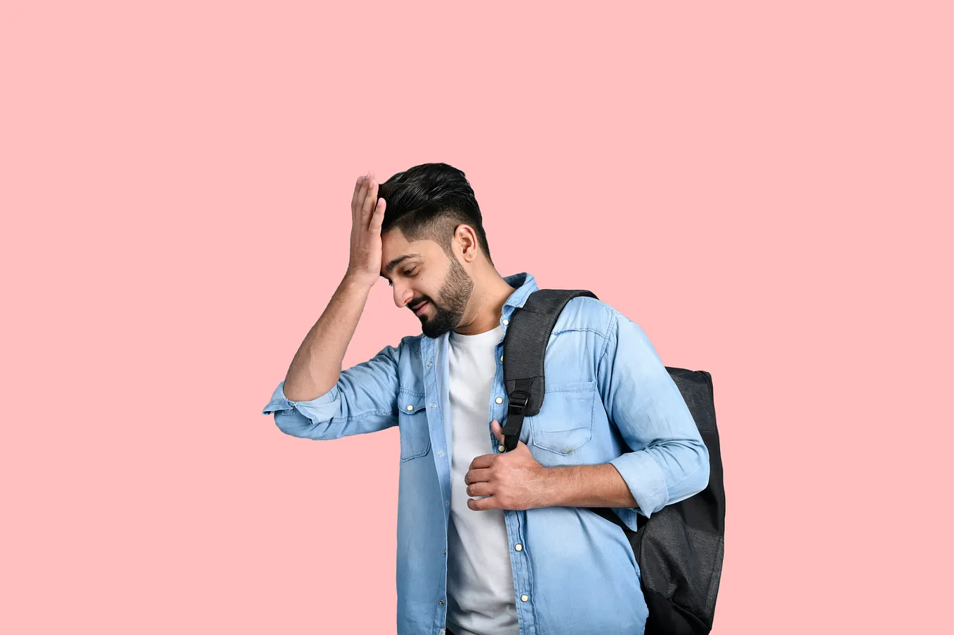 Stressed out young man