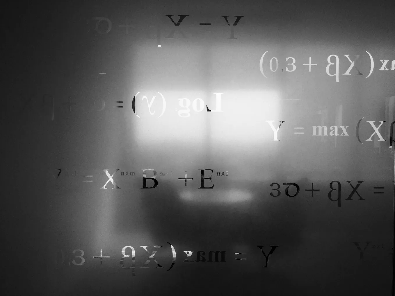 Blurred mathematical formulas.