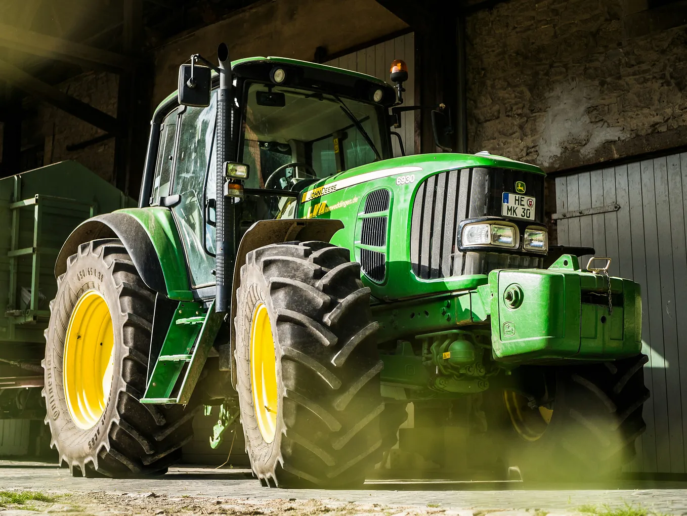 A picture of a John Deer tractor.