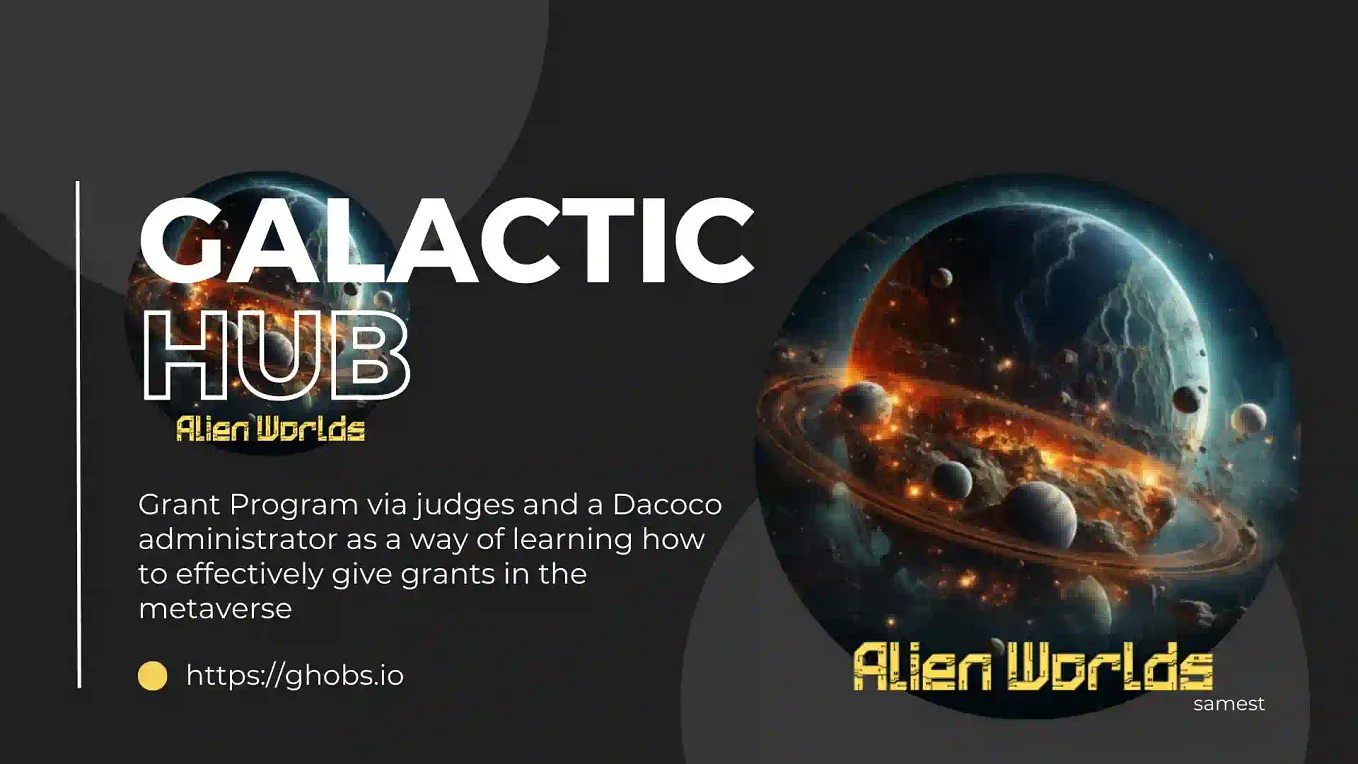 A RESOURCE IN ALIEN WORLDS CALLED GALACTIC HUBS