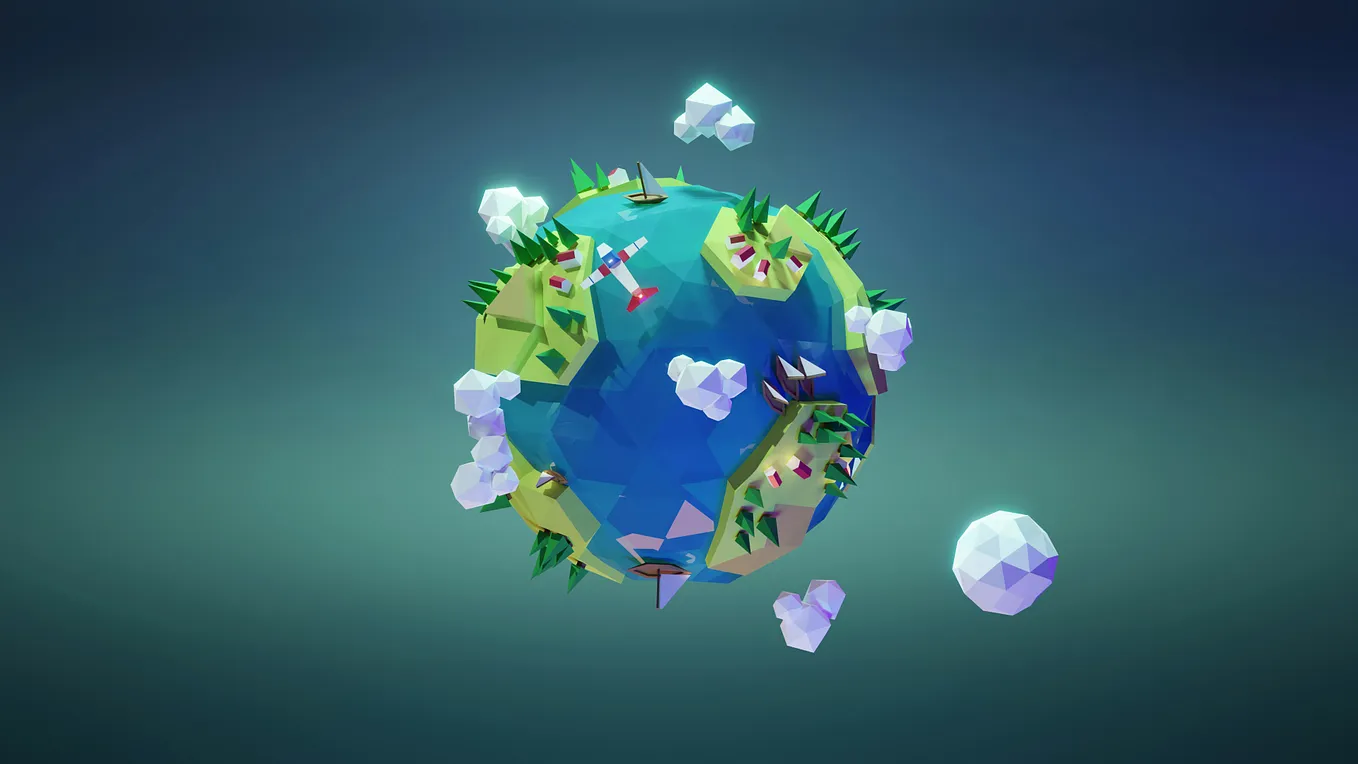 A low poly planet