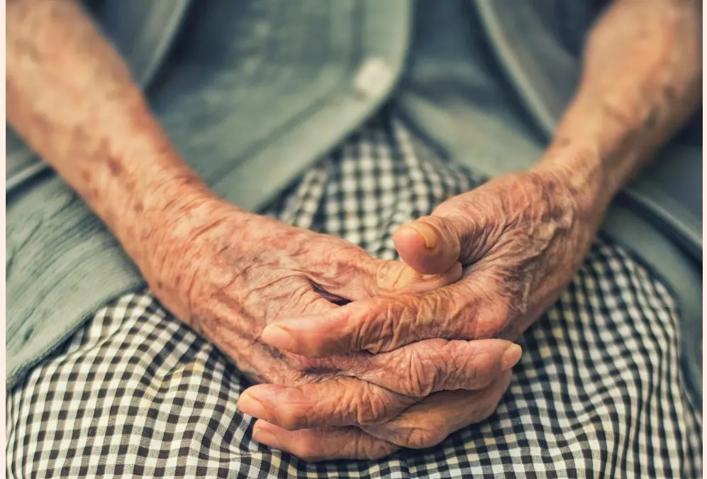 An old lady’s hands