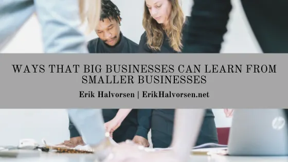 Ways that Big Businesses Can Learn from Smaller Businesses — Erik Halvorsen | Business
