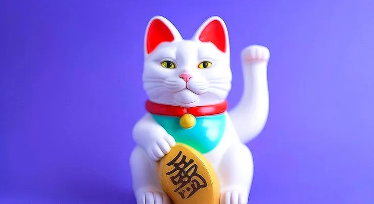 the lucky cat statue