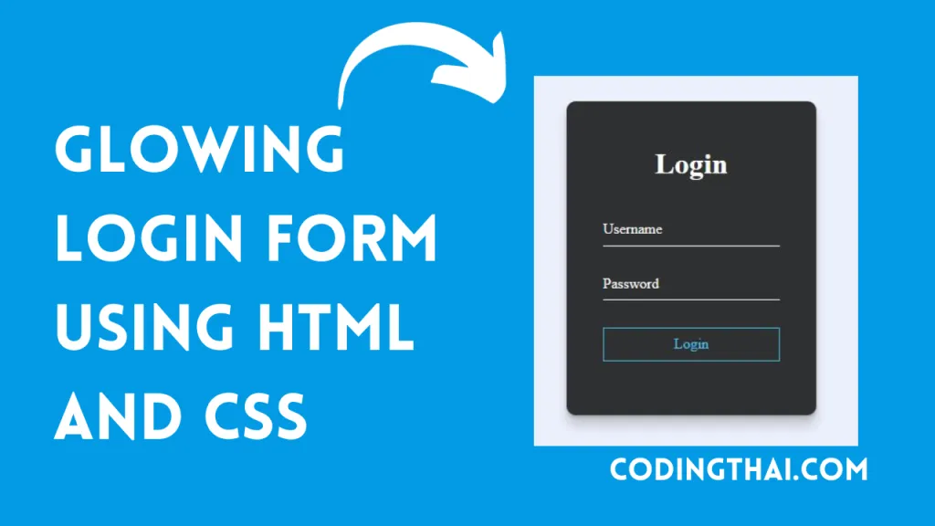 Glowing Login Form using HTML and CSS