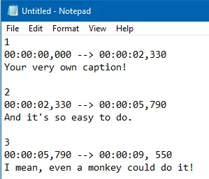 Understanding and Creating SRT Files