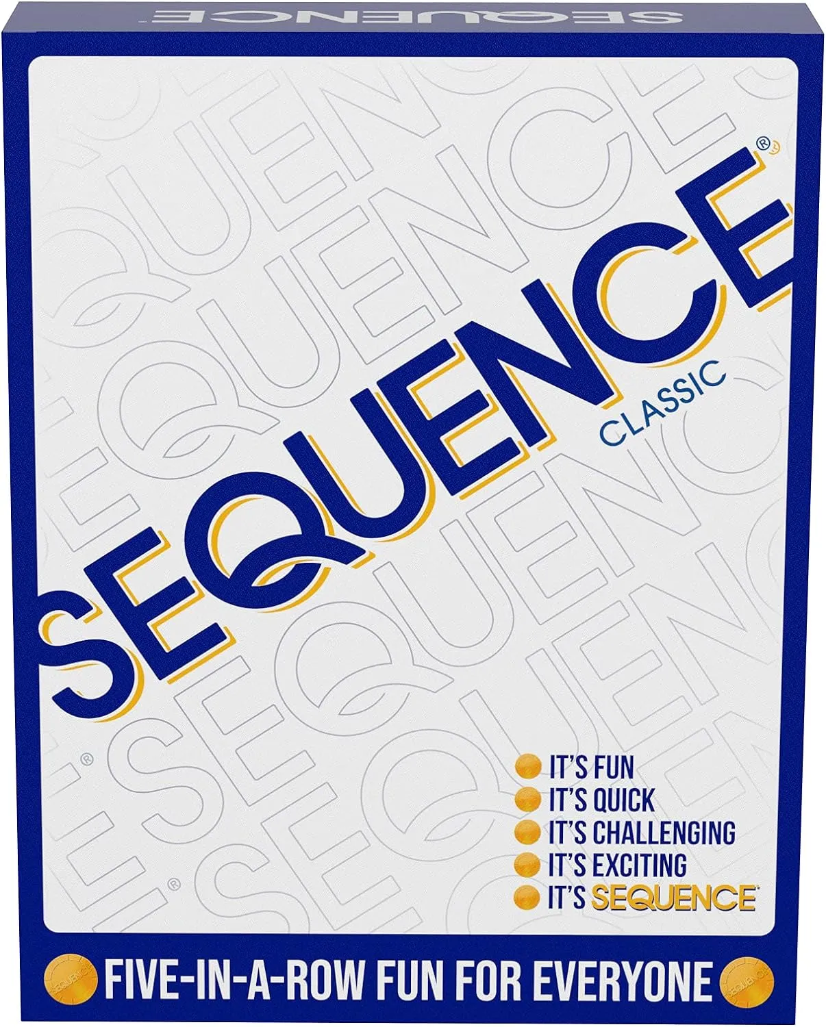 SEQUENCE- Original SEQUENCE Game with Folding Board, Cards and Chips by Jax ( Packaging may Vary ) White, 10.3 x 8.1 x 2.31