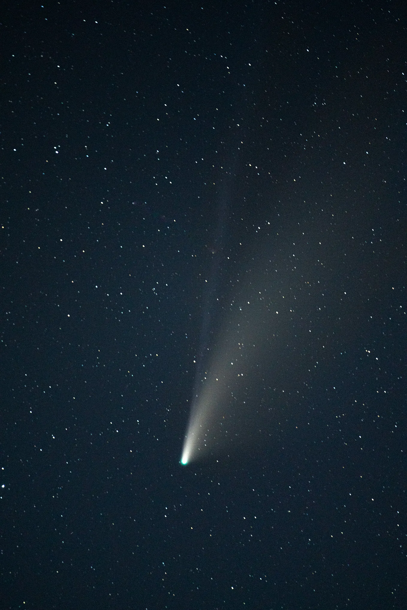 a comet in space