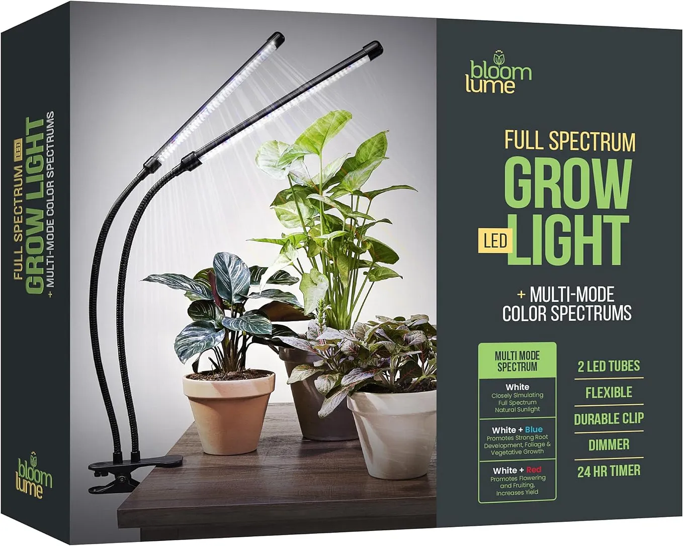 88 LED Grow Lights for Indoor Plants Full Spectrum - LED Grow Light Features Multi-Mode Color SPECTRUMS - Perfect Gooseneck Clip-on Plant Lights for Indoor Growing and Seed Starting