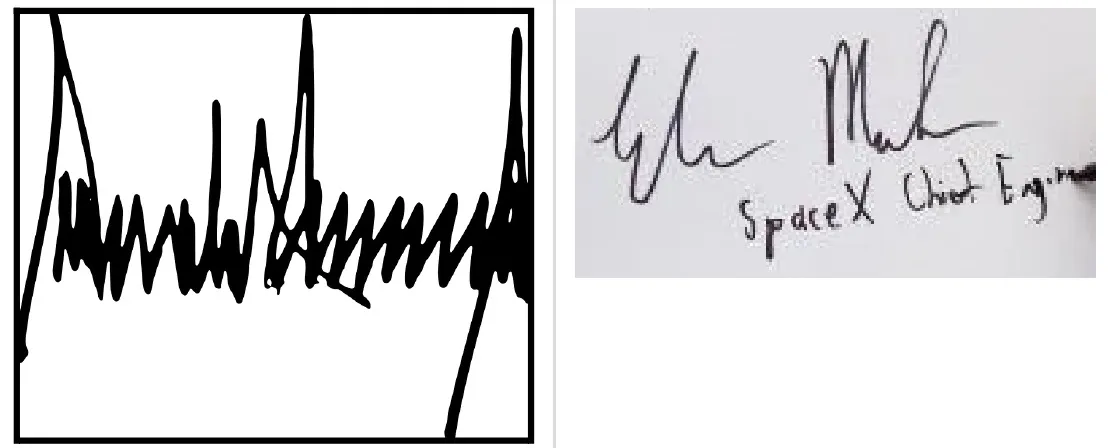 Donald Trump and Elon Musk’s signatures