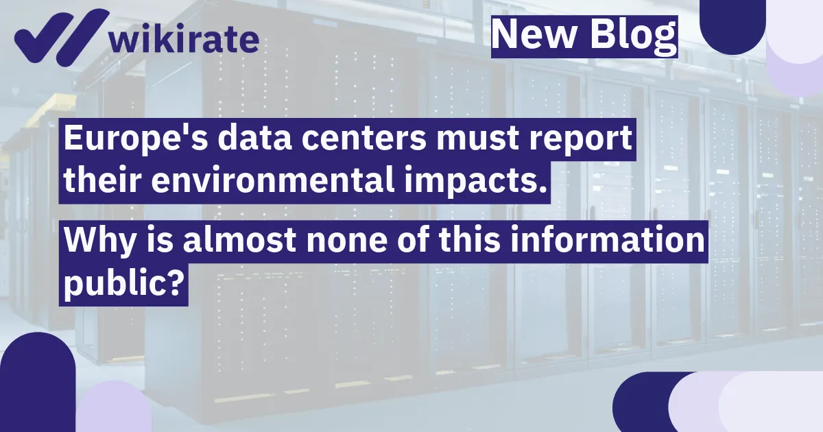 Why can’t the public access information about the environmental impacts of Europe’s data centers?