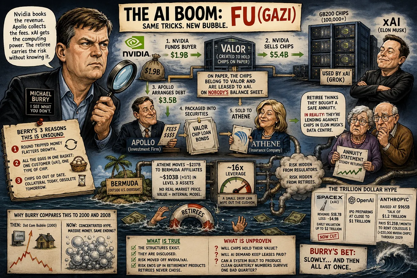 Michael Burry Says the AI Boom Is “Fugazi”