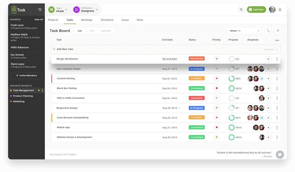 Task manager location based app