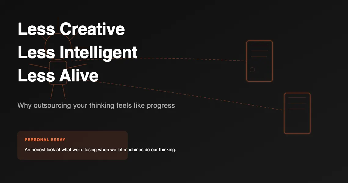 AI Is Making Me Feel Less Creative, Less Intelligent, and Less Alive
