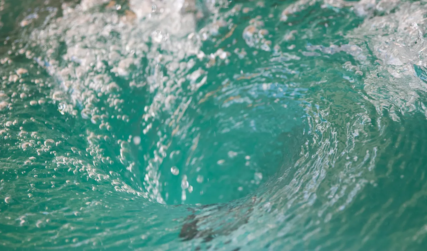 A whirlpool in the ocean