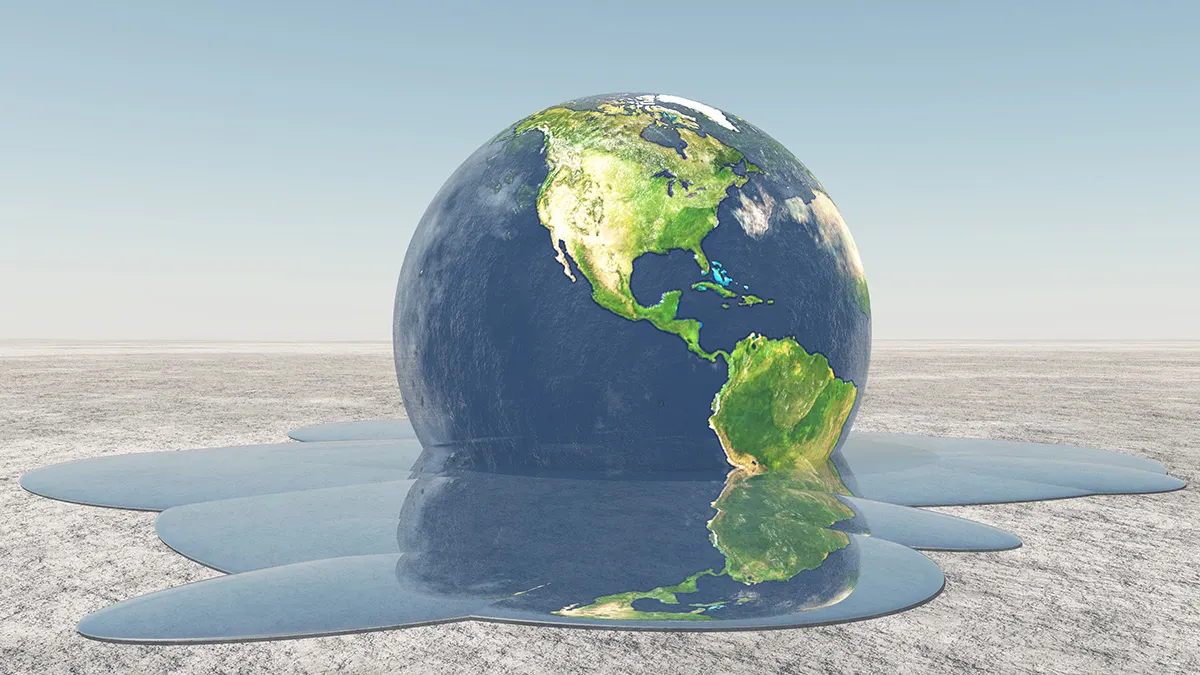 Image of the world melting