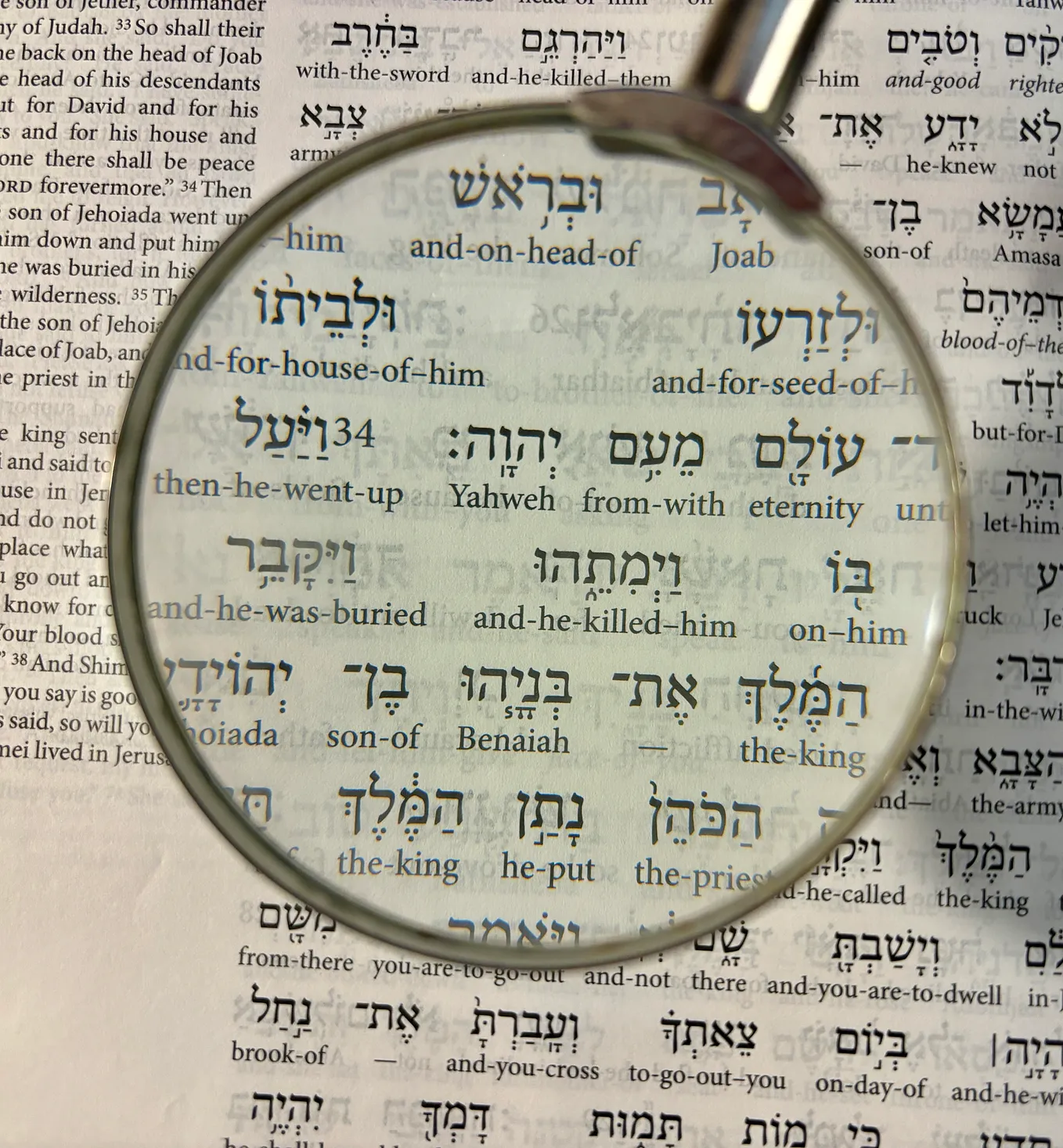 Magnifying glass over“skipped” Bible verses