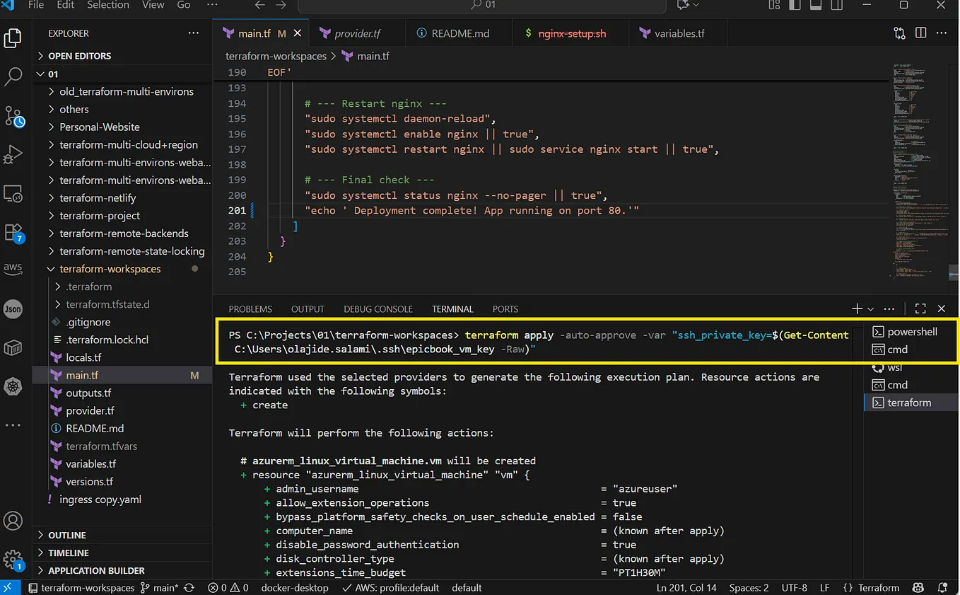 Deploying EpicBook Using Terraform and Ansible on Azure | by Olajide ...