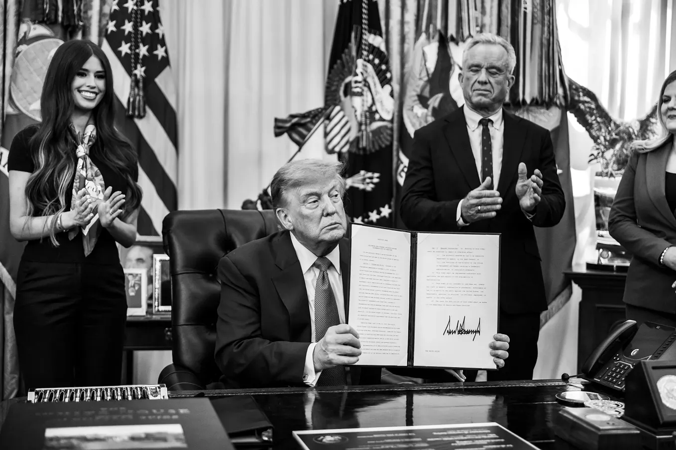 Trump at signing of Exec Order 14420, “Delivering Gold Standard Childhood Vaccine Recommendations for Americans,” signed August 10, 2026.