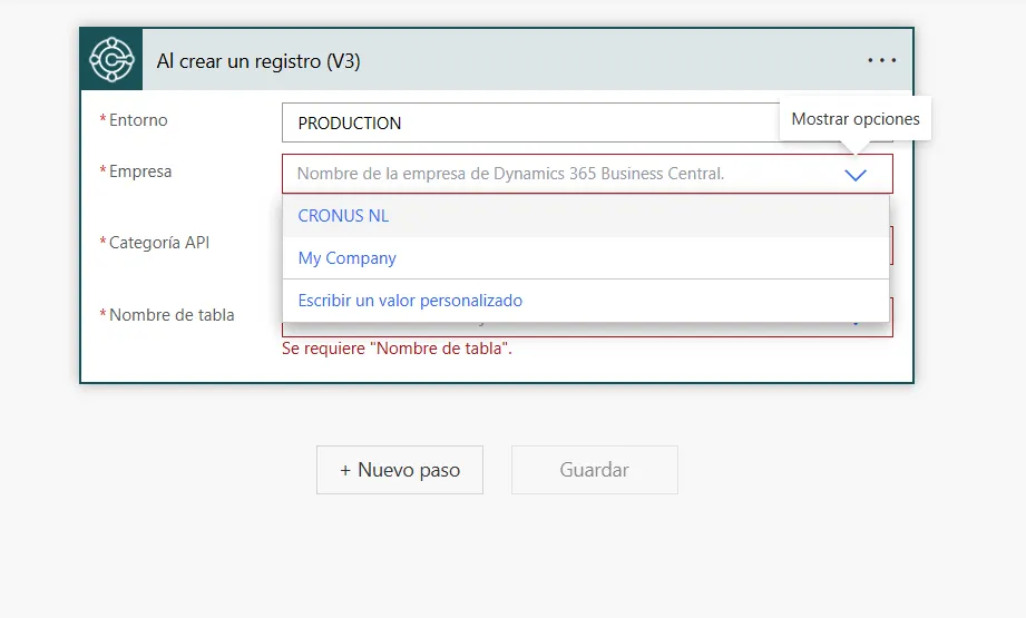 Power Automate, Business Central, variables de entorno y el Inspector LeBrock