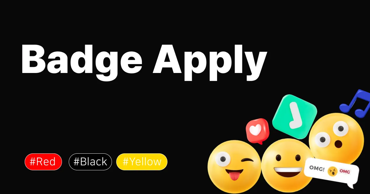 Apply for Red · Black and Yellow Badges