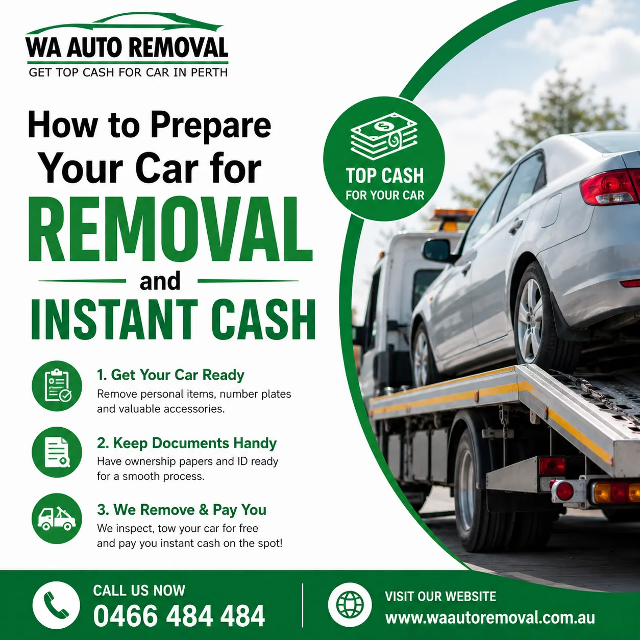 How to Prepare Your Car for Removal and Instant Cash