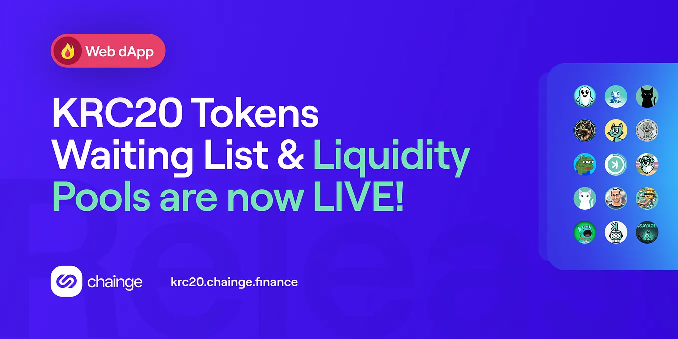 KRC20 Tokens: Waiting List Live, Liquidity Pools Open!