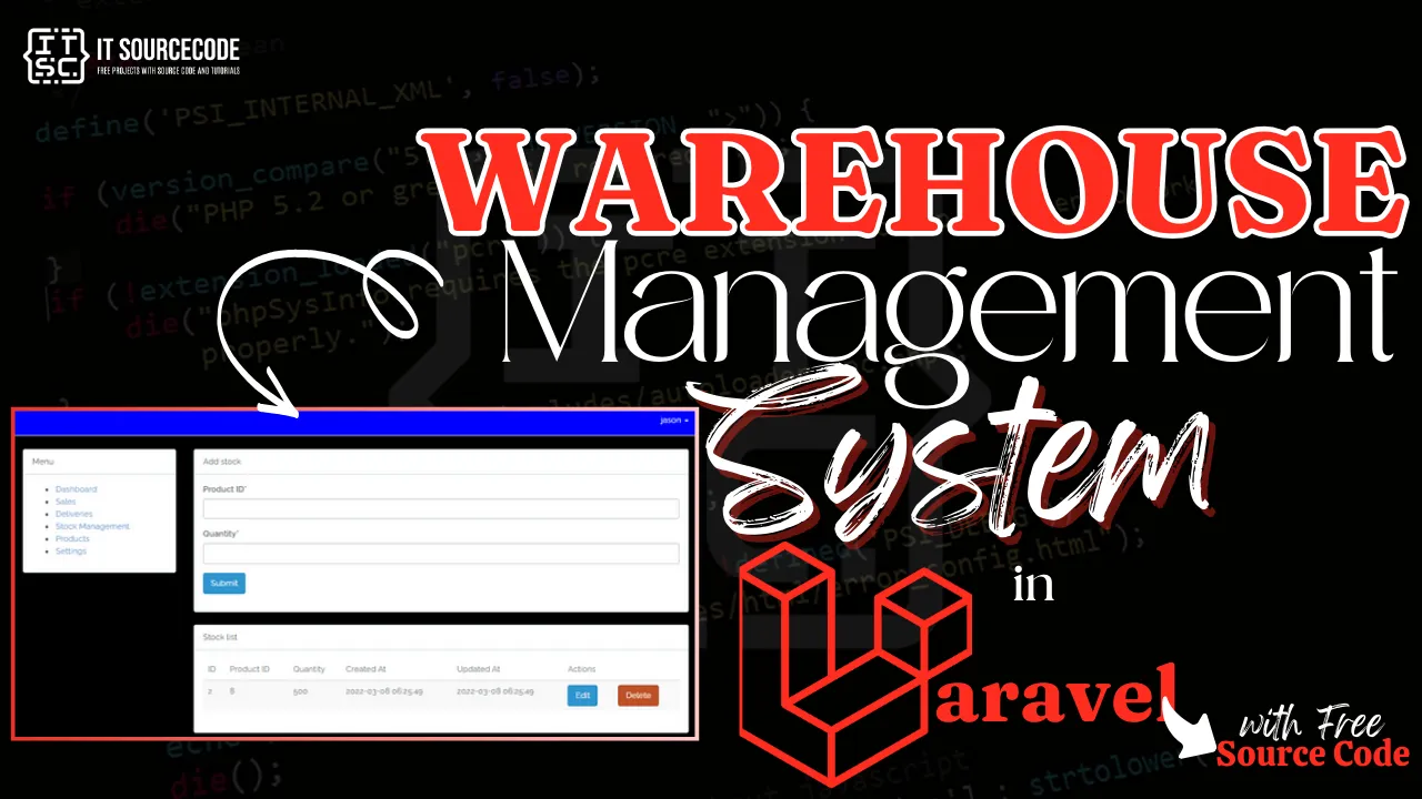 Warehouse Management System in Laravel with Source Code