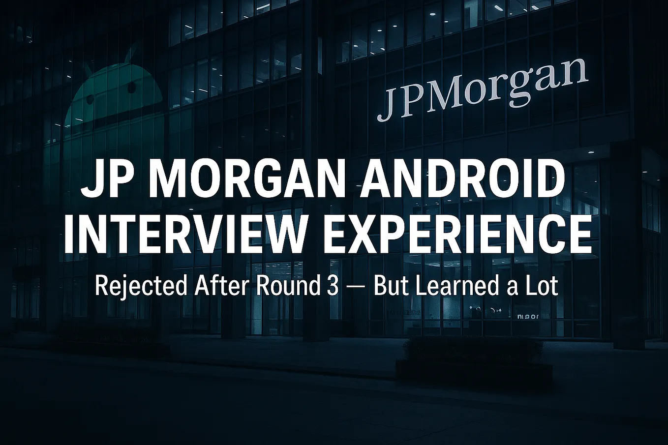 Rejected After Round 3 — What I Learned From JP Morgan’s Android Interview