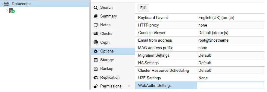 Proxmox TFA with Yubico/WebAuthn/Windows Hello