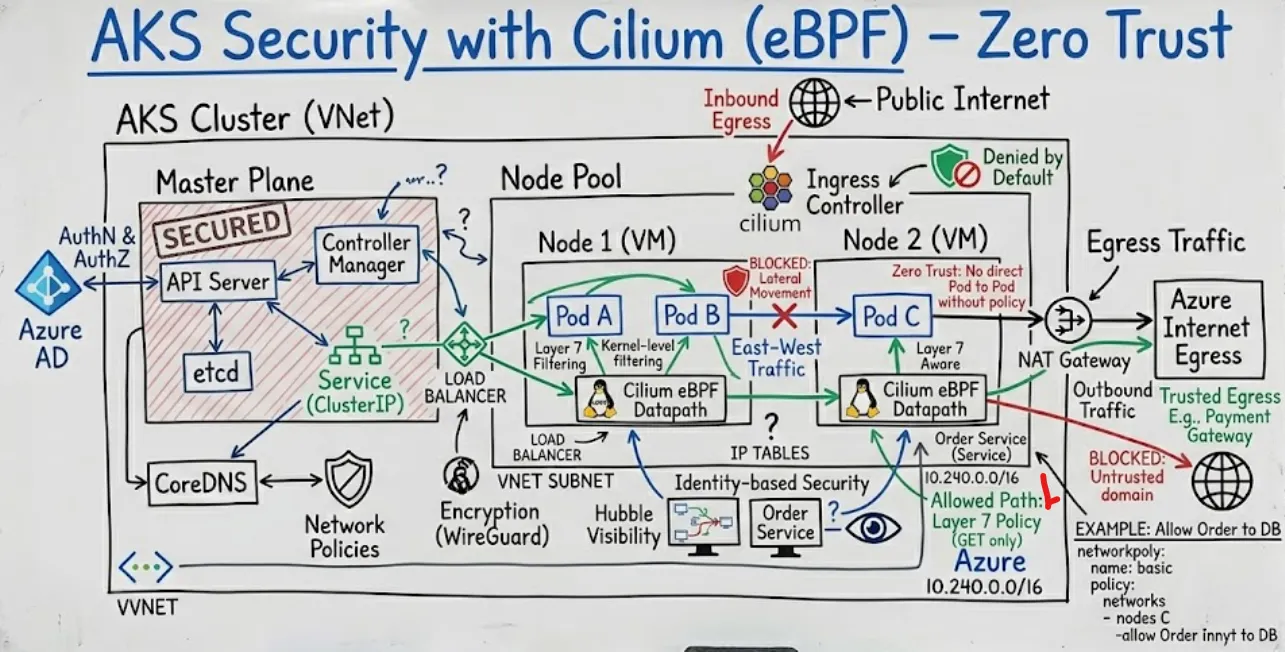 Hardening AKS: Implementing Zero Trust with Cilium and eBPF