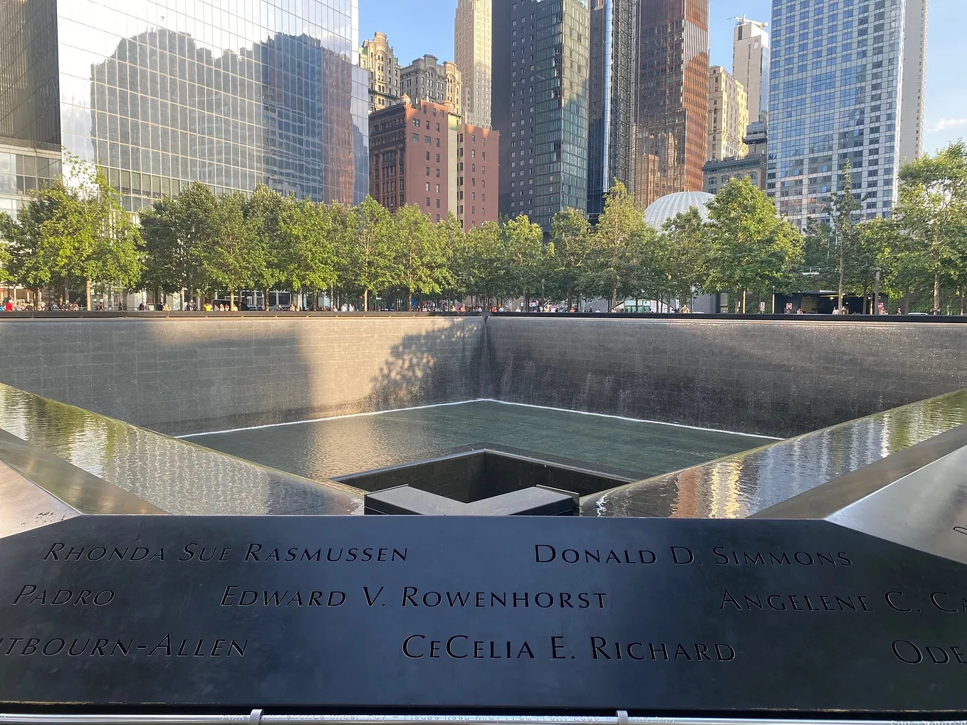 A view of the 9/11 Memorial