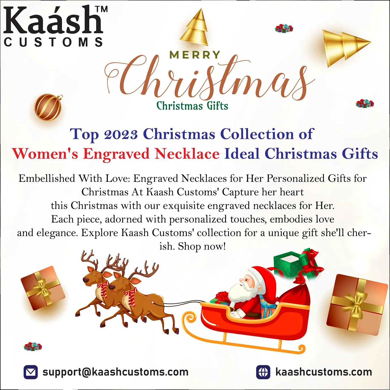 Embellished With Love: Engraved Necklaces for Her Personalized Gifts for Christmas At Kaash…