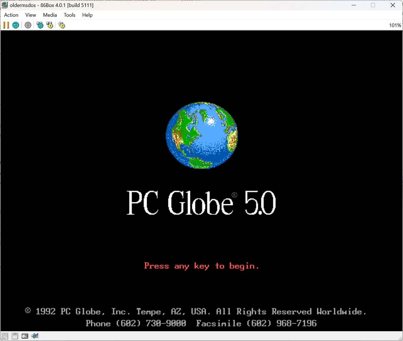 MS-DOS applications: PC Globe 5