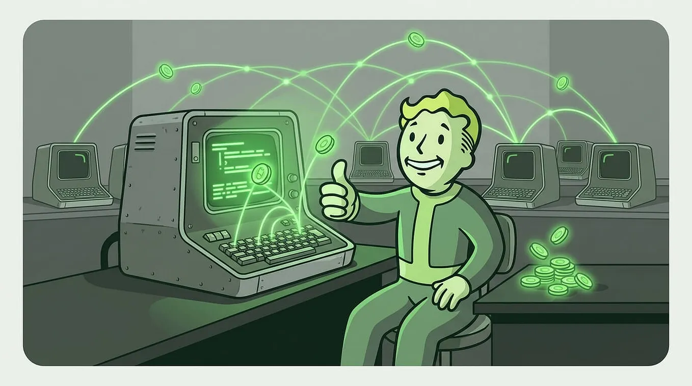 Devices sharing bandwidth and generating small passive earnings.