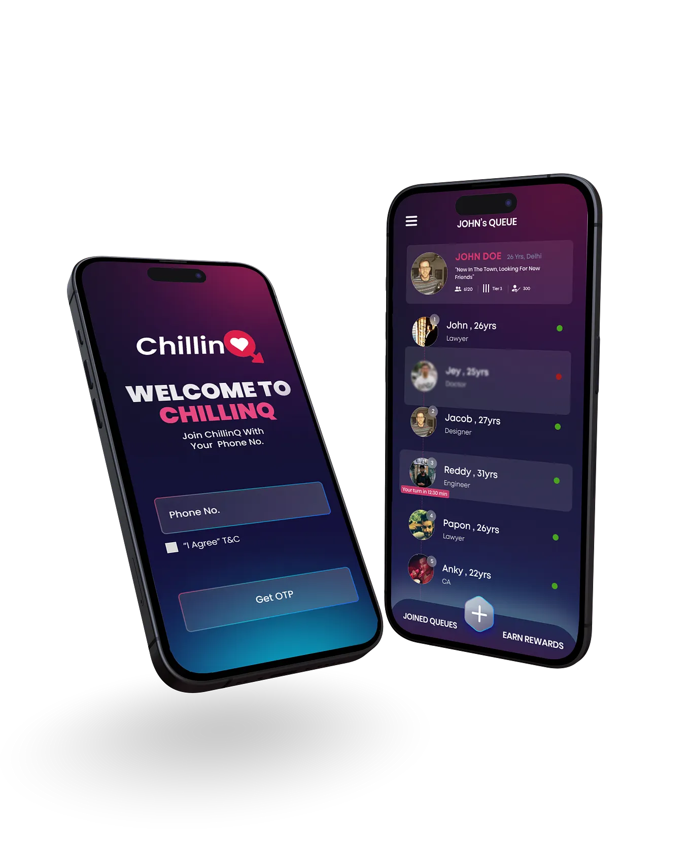 Chillinq app for iOS & Android. No Crypto Knowledge Needed. Easy-to-use for meeting new people — Faster!