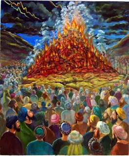 Encamped beneath the mountain…