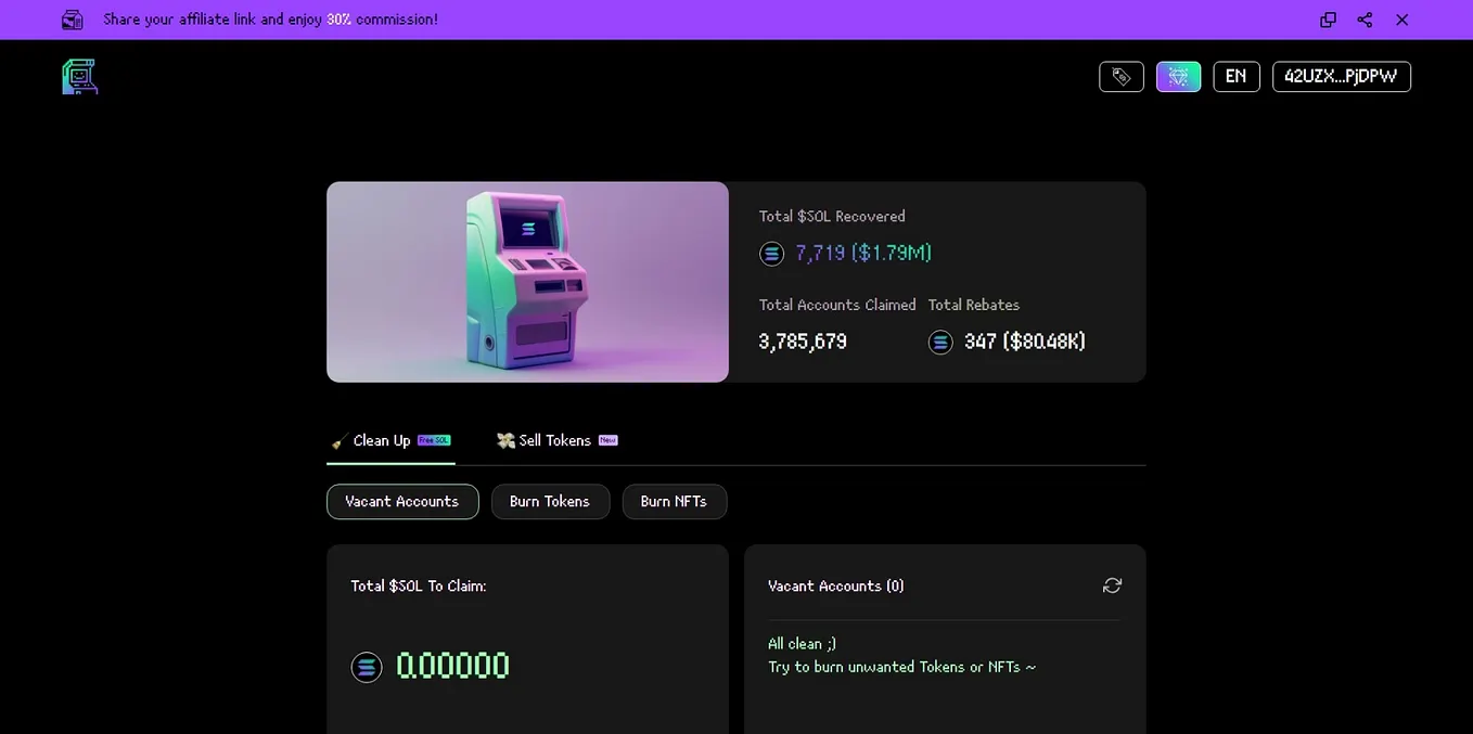 🔥 Claim Free Sol Recupere SOLANA queimando tokens inúteis! 🔥