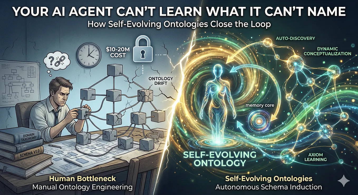 Your AI Agent Can’t Learn What It Can’t Name: How Self-Evolving Ontologies Close the Loop