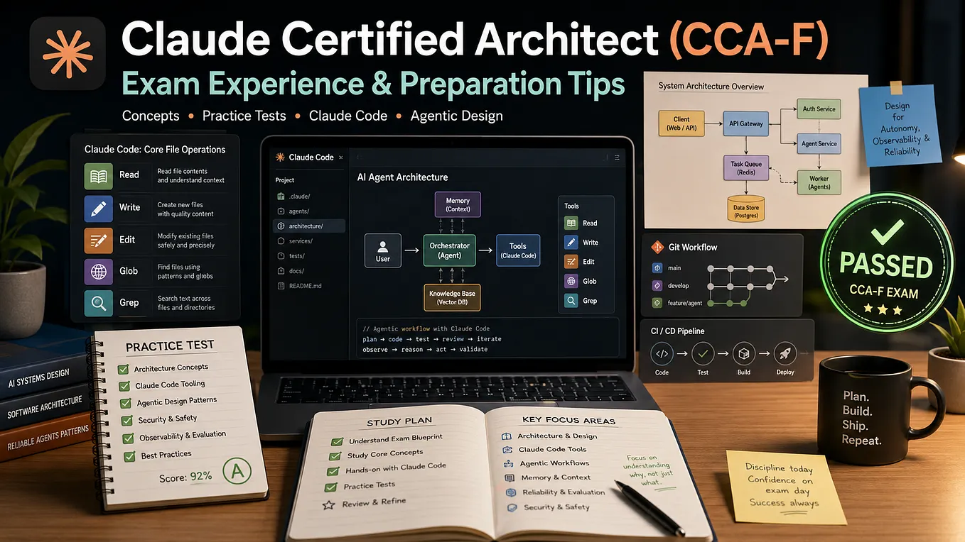 How I Passed the Claude Certified Architect — Foundations (CCA-F) Exam: My Experience and…
