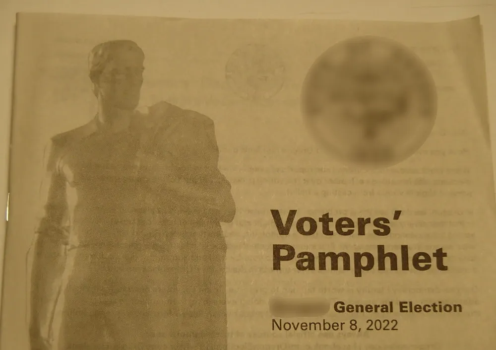 Picture of cover of Voters’ Pamphlet