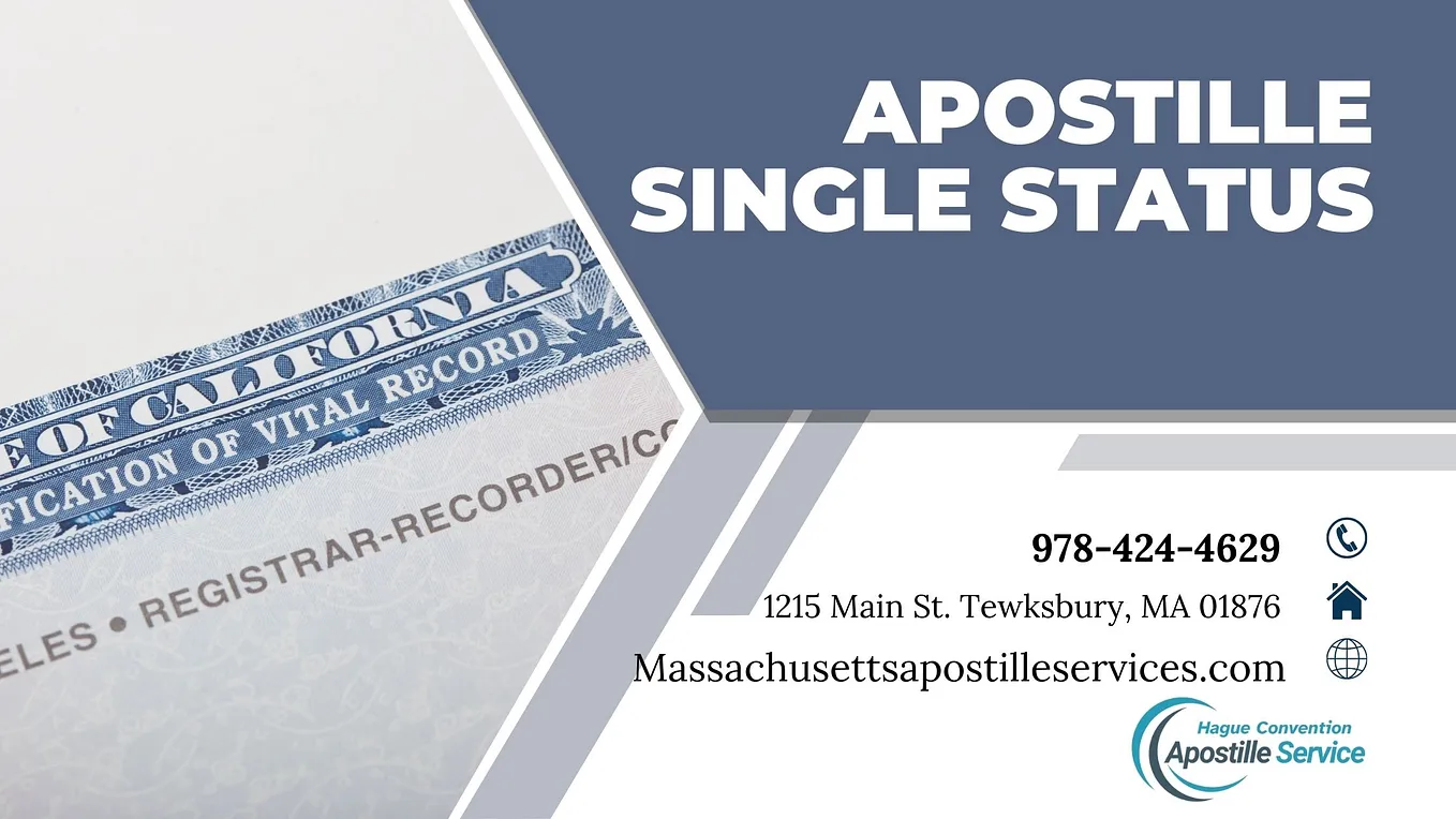 Single Status Affidavit Apostille — Boston Apostille Service