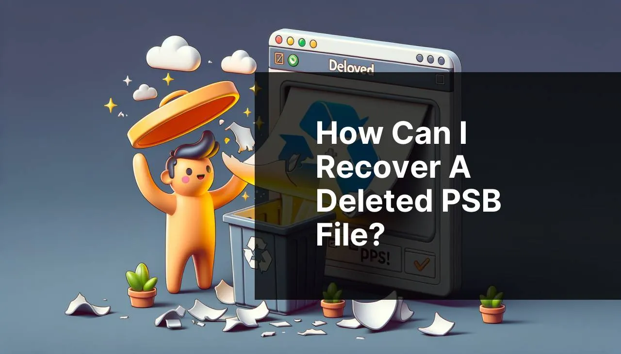 How can I recover a deleted PSB file?