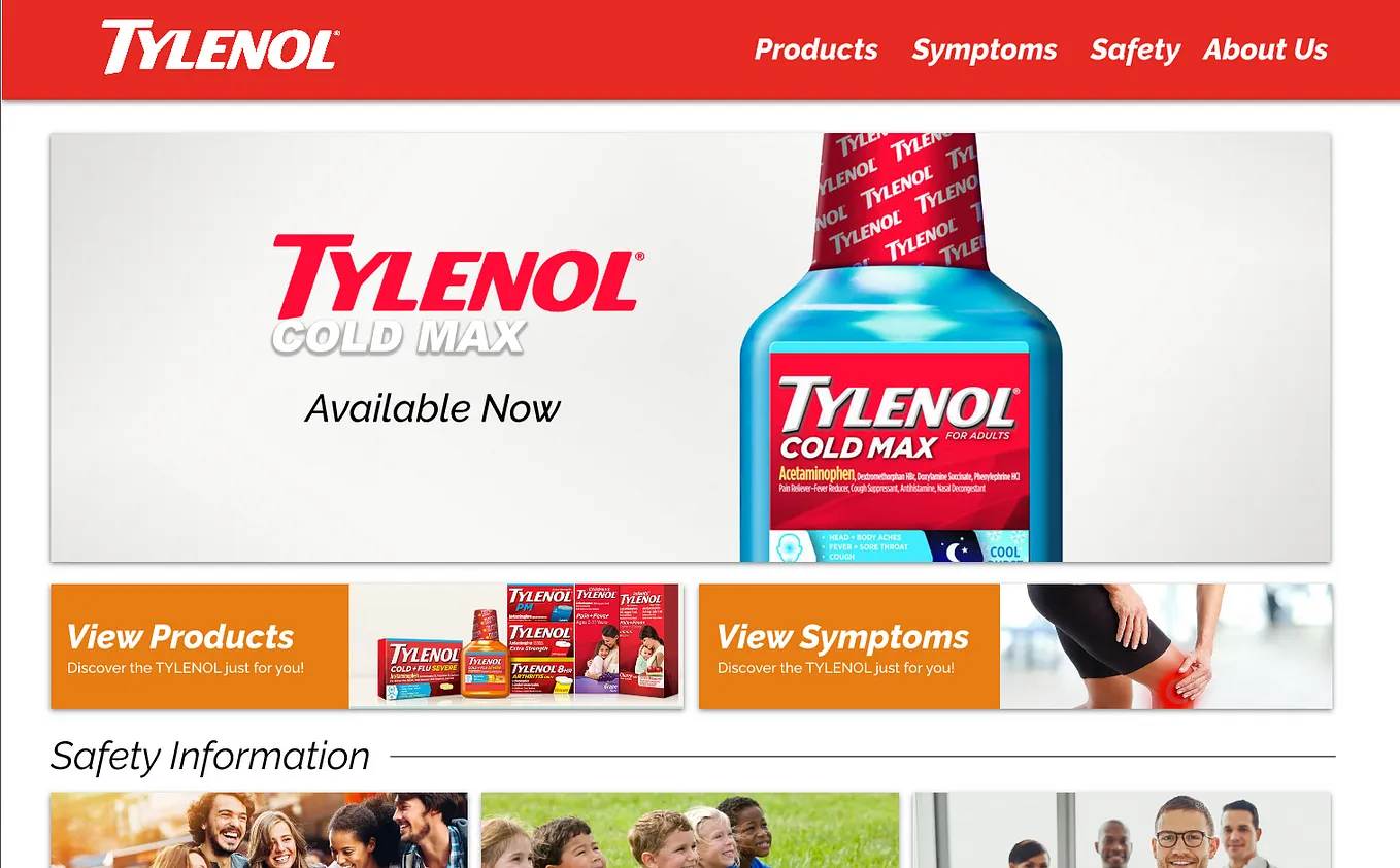 Case study: Tylenol website redesign