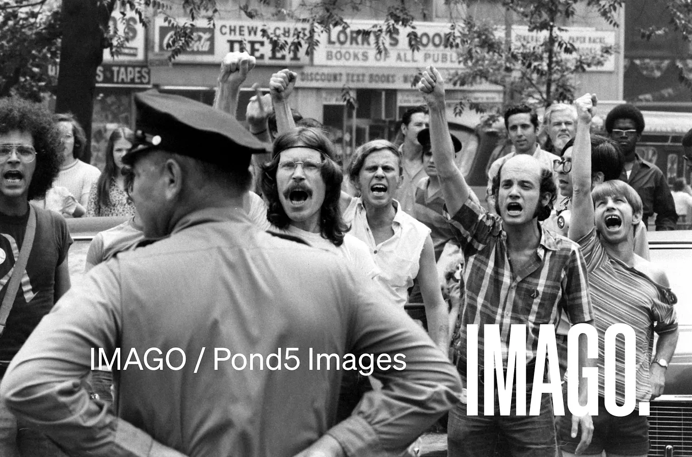 First Christopher Street Day march for the Stonewall Riots.